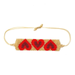 Wholesale Red Love Heart Stacked Bracelet JDC-BT-GBH017 Bracelet JoyasDeChina Wholesale Jewelry JoyasDeChina Joyas De China