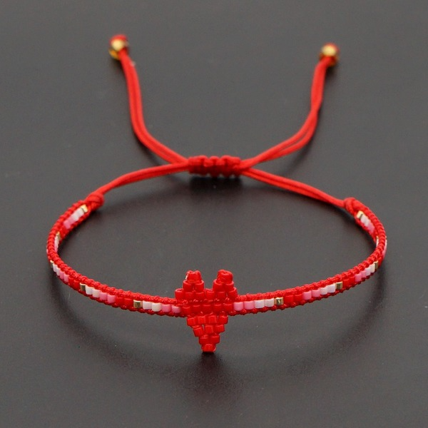 Bulk Jewelry Wholesale red Miyuki beads hand-woven love bracelet JDC-gbh436 Wholesale factory from China YIWU China
