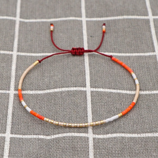 Bulk Jewelry Wholesale red Miyuki rice beads hand-woven bracelets JDC-gbh388 Wholesale factory from China YIWU China