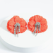 Wholesale red peach blossom Tassel Earrings JDC-ES-V131 Earrings JoyasDeChina Wholesale Jewelry JoyasDeChina Joyas De China
