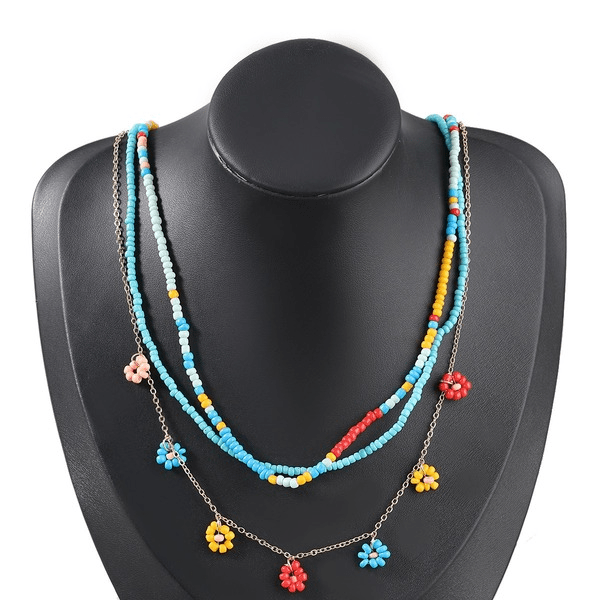 Wholesale red pearl necklace JDC-NE-JL201 Necklaces 氿乐 Wholesale Jewelry JoyasDeChina Joyas De China