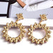 Wholesale Red Pearl Rhinestone Earrings JDC-ES-SK068 Earrings 深刻 Wholesale Jewelry JoyasDeChina Joyas De China