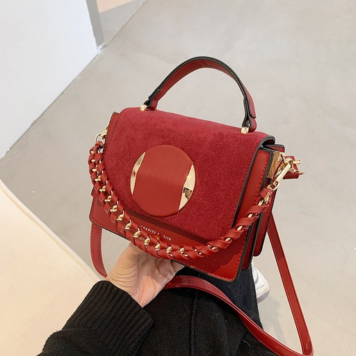 Bulk Jewelry Wholesale red PU woven link hand-held stiletto lady bag JDC-LB-ZM105 Wholesale factory from China YIWU China