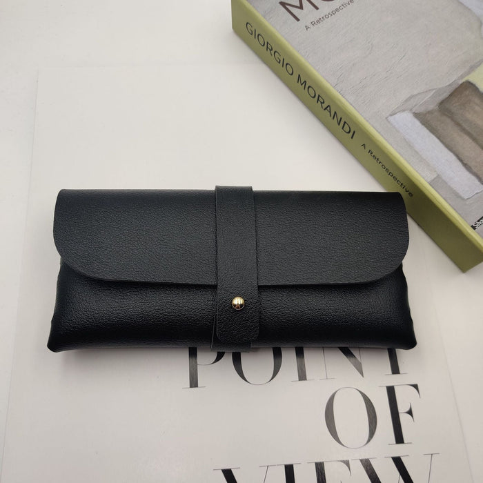 Wholesale red pvc leather glasses case JDC-GA-LinQ003 glasses accessories 玲青 Black (thin) 16.8*8*3.8 Wholesale Jewelry JoyasDeChina Joyas De China