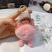Wholesale red rex rabbit fur soft cute doll Pom Pom Keychain JDC-KC-LX046 Keychains 恋希 Single pink Wholesale Jewelry JoyasDeChina Joyas De China