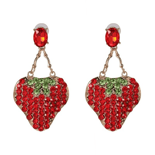 Wholesale red rhinestone earrings JDC-ES-JJ345 Earrings 聚嘉 Wholesale Jewelry JoyasDeChina Joyas De China