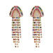 Wholesale red rhinestone tassel earrings JDC-ES-JJ346 Earrings 聚嘉 Color Wholesale Jewelry JoyasDeChina Joyas De China