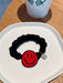 Wholesale Red Rubber Band Smiley Hair Band (F) JDC-HS-GSMC018 Hair Scrunchies 曌彩 Red Wholesale Jewelry JoyasDeChina Joyas De China