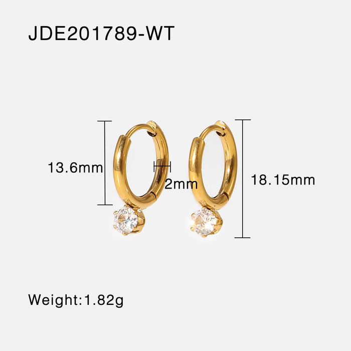 Wholesale red stainless steel earrings JDC-ES-JD236 Earrings 杰鼎 JDE201789-WT Wholesale Jewelry JoyasDeChina Joyas De China