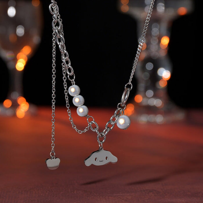 Wholesale Reflective Pearl Stainless Steel Necklace JDC-NE-RXSFL011 Necklaces 尚芙乐 Wholesale Jewelry JoyasDeChina Joyas De China
