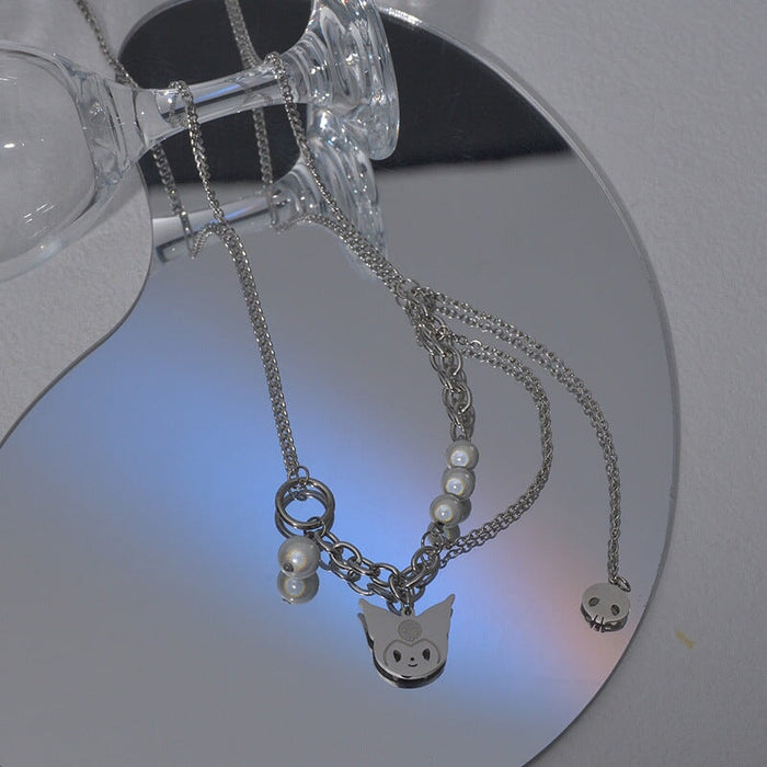 Wholesale Reflective Pearl Stainless Steel Necklace JDC-NE-RXSFL011 Necklaces 尚芙乐 SN1566 Wholesale Jewelry JoyasDeChina Joyas De China