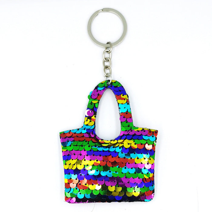 Wholesale reflective Sequin Handbag Keychains JDC-KC-YD034 Keychains 帝雁 colour 9cm Wholesale Jewelry JoyasDeChina Joyas De China