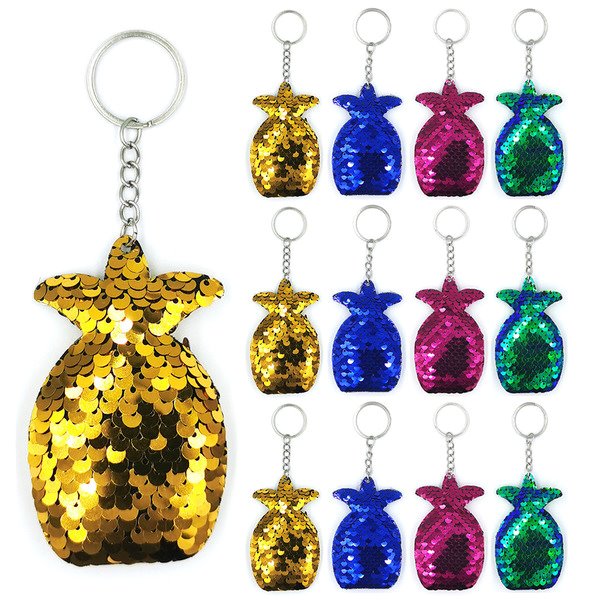 Wholesale reflective Sequin pineapple keychains JDC-KC-YD031 Keychains 帝雁 Wholesale Jewelry JoyasDeChina Joyas De China