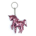 Wholesale reflective Sequin Unicorn keychains JDC-KC-YD027 Keychains 帝雁 Pink Wholesale Jewelry JoyasDeChina Joyas De China