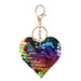 Wholesale Reflective Sequins Heart Keychain JDC-KC-PRY007 Keychains 彭日耀 color Sequin Heart Wholesale Jewelry JoyasDeChina Joyas De China