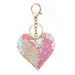 Wholesale Reflective Sequins Heart Keychain JDC-KC-PRY007 Keychains 彭日耀 light pink Sequin Heart Wholesale Jewelry JoyasDeChina Joyas De China