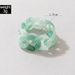 Wholesale resin acrylic light green clasp ring JDC-RS-C275 Rings JoyasDeChina Wholesale Jewelry JoyasDeChina Joyas De China
