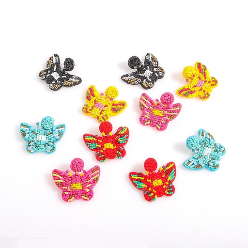 Wholesale Resin Bead Butterfly Earrings JDC-ES-JQ184 Earrings JoyasDeChina Wholesale Jewelry JoyasDeChina Joyas De China