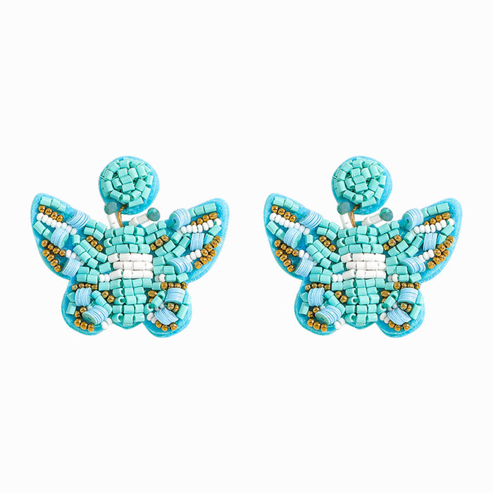 Wholesale Resin Bead Butterfly Earrings JDC-ES-JQ184 Earrings JoyasDeChina blue Wholesale Jewelry JoyasDeChina Joyas De China