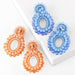Wholesale resin Blue Earrings JDC-ES-AS032 Earrings 翱?N Wholesale Jewelry JoyasDeChina Joyas De China