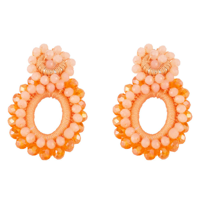 Wholesale resin Blue Earrings JDC-ES-AS032 Earrings 翱?N Orange Wholesale Jewelry JoyasDeChina Joyas De China