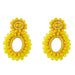 Wholesale resin Blue Earrings JDC-ES-AS032 Earrings 翱?N Yellow Wholesale Jewelry JoyasDeChina Joyas De China