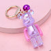 Wholesale resin bubble bear keychain JDC-KC-WS063 Keychains 围颂 purple Wholesale Jewelry JoyasDeChina Joyas De China