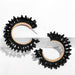 Wholesale resin C-shaped black Earrings JDC-ES-AS049 Earrings 翱?N Wholesale Jewelry JoyasDeChina Joyas De China