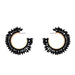 Wholesale resin C-shaped black Earrings JDC-ES-AS049 Earrings 翱?N black Wholesale Jewelry JoyasDeChina Joyas De China