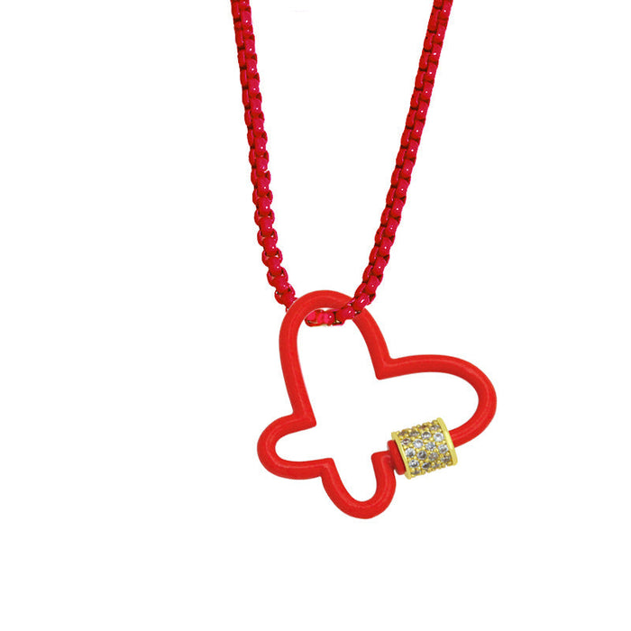 Wholesale resin candy color necklace JDC-NE-AS385 NECKLACE 翱昇 red Wholesale Jewelry JoyasDeChina Joyas De China
