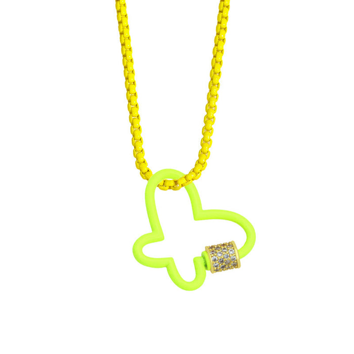 Wholesale resin candy color necklace JDC-NE-AS385 NECKLACE 翱昇 yellow Wholesale Jewelry JoyasDeChina Joyas De China
