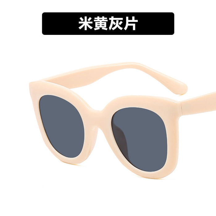 Wholesale resin concave Sunglasses JDC-SG-KD084 SunGlasses çæ¶Ü cream-colored as figure Wholesale Jewelry JoyasDeChina Joyas De China