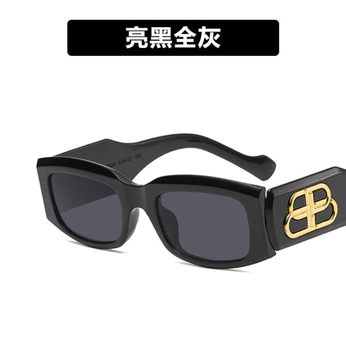 Wholesale resin concave Sunglasses JDC-SG-KD095 SunGlasses çæ¶Ü bright black as figure Wholesale Jewelry JoyasDeChina Joyas De China