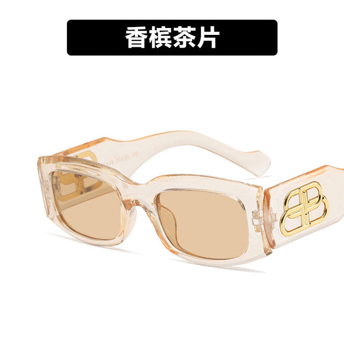 Wholesale resin concave Sunglasses JDC-SG-KD095 SunGlasses çæ¶Ü champagne as figure Wholesale Jewelry JoyasDeChina Joyas De China