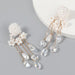 Wholesale resin flower acrylic imitation pearl earrings JDC-ES-JL125 Earrings JoyasDeChina white Wholesale Jewelry JoyasDeChina Joyas De China