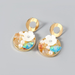Wholesale resin flower alloy earrings JDC-ES-JL022 Earrings JoyasDeChina Wholesale Jewelry JoyasDeChina Joyas De China