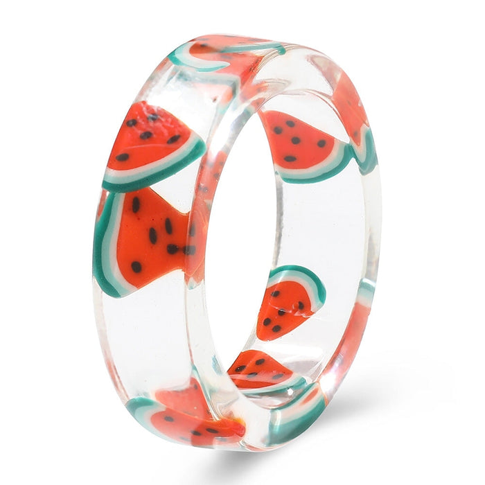 Wholesale Resin Fruit Rings JDC-RS-F108 Rings 韩之尚 5381206 / Wholesale Jewelry JoyasDeChina Joyas De China