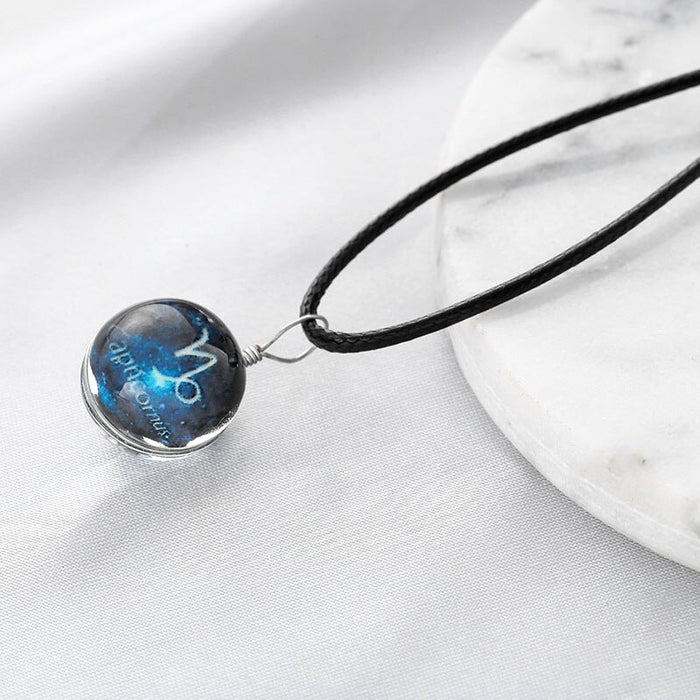 Wholesale Resin Luminous Twelve Constellation Couple Necklaces JDC-NE-Sideng002 Necklaces 思登 mojie9177 Wholesale Jewelry JoyasDeChina Joyas De China