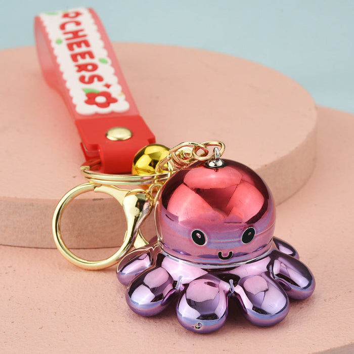 Wholesale resin octopus keychain JDC-KC-WS086 Keychains 围颂 blue pink Wholesale Jewelry JoyasDeChina Joyas De China
