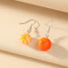 Wholesale resin orange acrylic fruit Earrings JDC-ES-E011 Earrings 奈珠 acrylic Wholesale Jewelry JoyasDeChina Joyas De China