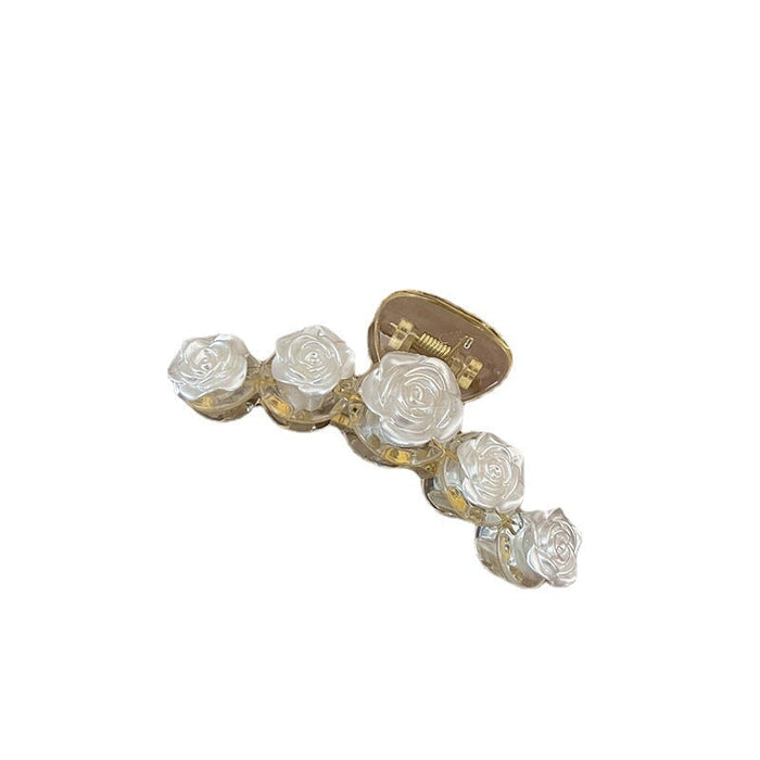 Wholesale Resin Plastic Camellia Hair Clip JDC-HC-QQ001 Hair Clips 谦谦 Wholesale Jewelry JoyasDeChina Joyas De China