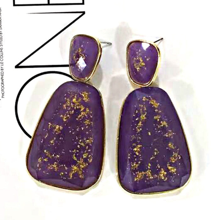 Wholesale Resin Plastic Geometric Shape Earrings JDC-ES-SK020 Earrings 深刻 blue 1 Wholesale Jewelry JoyasDeChina Joyas De China
