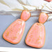 Wholesale Resin Plastic Geometric Shape Earrings JDC-ES-SK020 Earrings 深刻 dark red Wholesale Jewelry JoyasDeChina Joyas De China