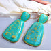 Wholesale Resin Plastic Geometric Shape Earrings JDC-ES-SK020 Earrings 深刻 green Wholesale Jewelry JoyasDeChina Joyas De China