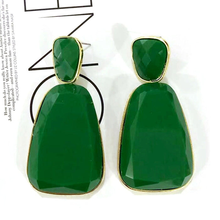Wholesale Resin Plastic Geometric Shape Earrings JDC-ES-SK020 Earrings 深刻 red 1 Wholesale Jewelry JoyasDeChina Joyas De China