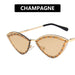 Wholesale Resin Point Drill Frameless Triangle Cat's Eye Ocean Sunglasses JDC-SG-KD030 Sunglasses JoyasDeChina Champagne As shown in the picture Wholesale Jewelry JoyasDeChina Joyas De China