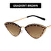 Wholesale Resin Point Drill Frameless Triangle Cat's Eye Ocean Sunglasses JDC-SG-KD030 Sunglasses JoyasDeChina gradient brown As shown in the picture Wholesale Jewelry JoyasDeChina Joyas De China