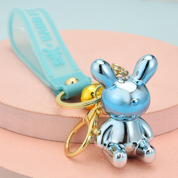 Wholesale resin rabbit keychain JDC-KC-WS089 Keychains 围颂 blue Wholesale Jewelry JoyasDeChina Joyas De China