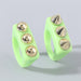 Wholesale resin round rivet rings 2-piece set JDC-RS-JL170 Rings JoyasDeChina green Wholesale Jewelry JoyasDeChina Joyas De China