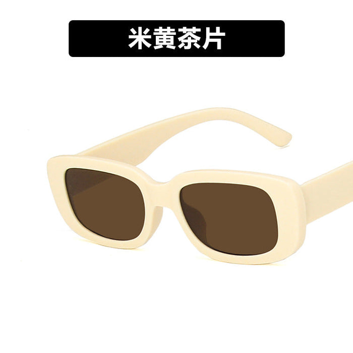 Wholesale resin square Sunglasses JDC-SG-KD093 SunGlasses çæ¶Ü cream-colored as figure Wholesale Jewelry JoyasDeChina Joyas De China
